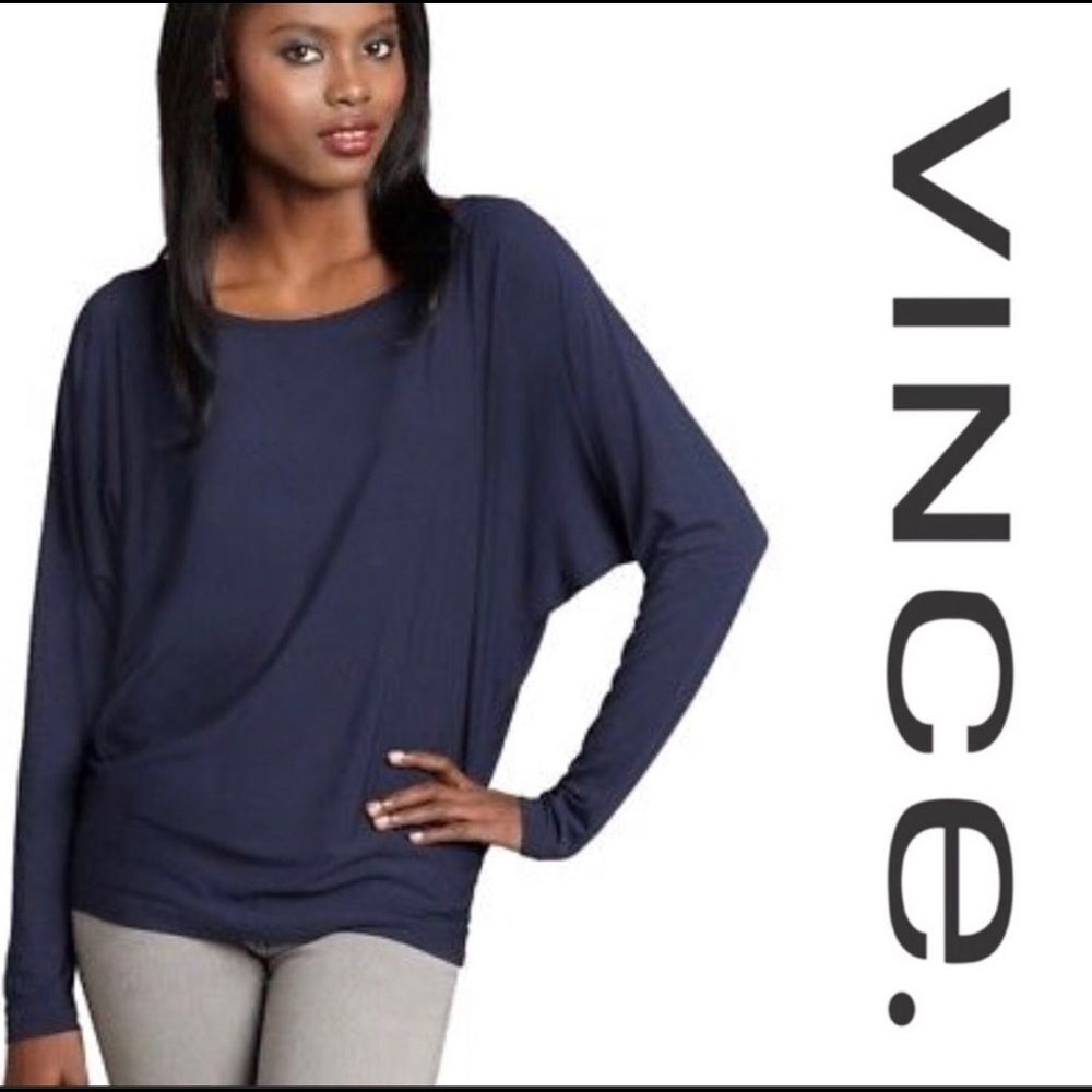 Vince long sleeve tunic shirt size XS blue